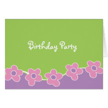 girly, fête d'anniversaire carte de vœux