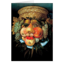 Giuseppe Arcimboldo - corbeille de fruits Cartes De Vœux