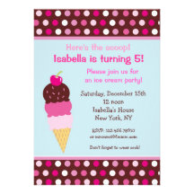 Glace d'invitations d'anniversaire de partie de cr