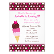 Glace d'invitations d'anniversaire de partie de cr
