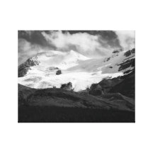 Glacier en noir et blanc impressions sur toile