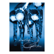 Glaçons de mariage d'hiver épousant des invitation