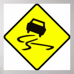 Glissant quand voiture humide de l'Australie de si Posters