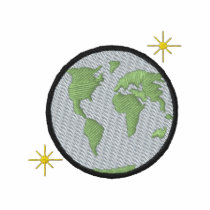 Globe avec des étoiles polos brodés