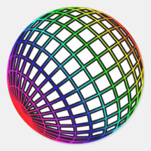 Globe d'arc-en-ciel autocollants