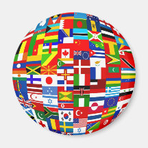 Globe de drapeau aimants pour réfrigérateur