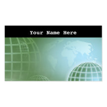 Globe de grille, votre nom ici carte de visite