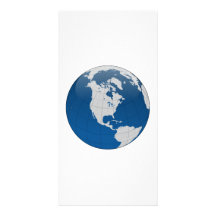 Globe de la terre de planète cartes de vœux avec photo