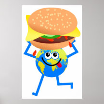 Globe d'hamburger posters