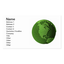 Globe d'herbe - Amérique du Nord Modèles De Cartes De Visite