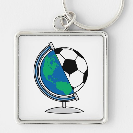 globe du football du monde porte-clés