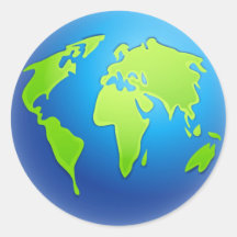 Globe du monde autocollants