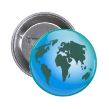 Globe du monde badge avec épingle