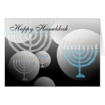 Globe heureux de Menorah de carte de Hanoukka