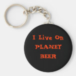 Globe Keychain de noir de bière de planète Porte-clés
