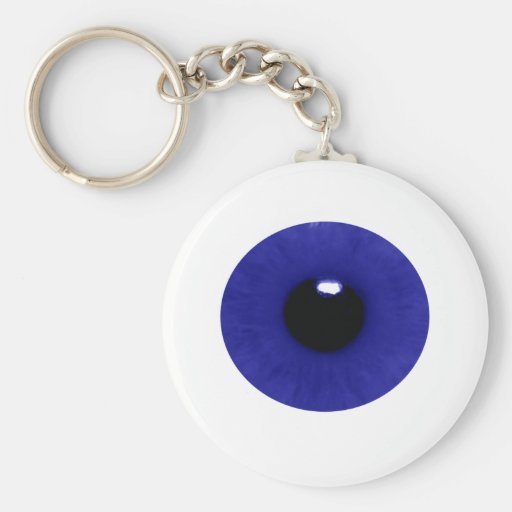 Globe oculaire bleu Keychain Porte-clés