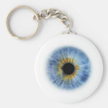 Globe oculaire bleu porte-clef