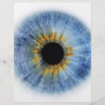 Globe oculaire bleu tract customisé