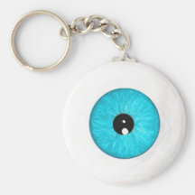 Globe oculaire déplaisant Keychain de turquoise Porte-clés