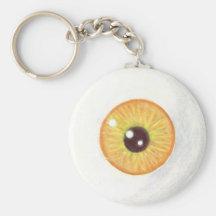 Globe oculaire orange déplaisant Keychain Porte-clefs