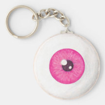 Globe oculaire rose déplaisant Keychain Porte-clé