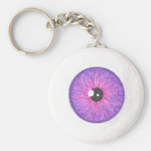 Globe oculaire rose pourpre déplaisant Keychain Porte-clés