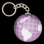 Globe pourpre porte-clés