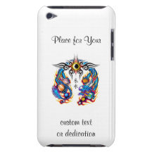 Globes chinois de dragon de bande dessinée de symb coque barely there iPod