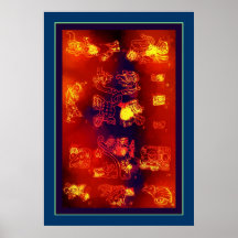 Glyphs maya antiques posters