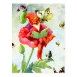 Gnome de pavot carte postale