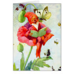 Gnome de pavot cartes de vœux