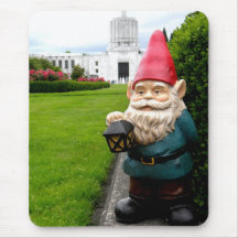 Gnome de pelouse de capitol tapis de souris