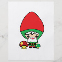 gnome idiot mignon et champignons de jardin de kaw prospectus en couleur