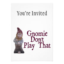 Gnomie ne jouent pas cela bristols personnalisés