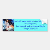 "God is already watching his Angels" Bumper Stickers