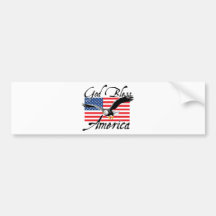GodBlessAmerica_v3 Autocollant Pour Voiture