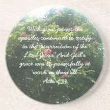 God's Grace and Power - Tree in bloom coaster