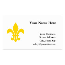 Gold Fleur de Lis Cartes De Visite Professionnelles