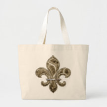 Gold Fleur de Lys Canvas personnalisable Fourre-to Sacs