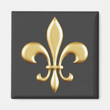 Golden Fleur De Lis Aimants Pour Réfrigérateur