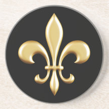 Golden Fleur De Lis Dessous De Verres