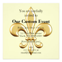 Golden Fleur De Lis Faire-parts
