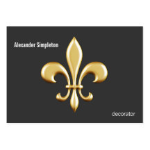 Golden Fleur De Lis Modèle De Carte De Visite