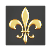 Golden Fleur De Lis Toiles Tendues