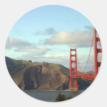 Golden gate bridge adhésifs ronds