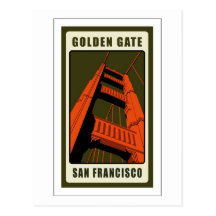 Golden gate bridge carte postale