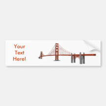 Golden gate bridge : modèle 3D : Autocollant Pour Voiture