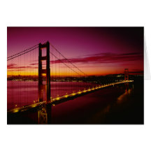 Golden gate bridge, San Francisco, la Californie,  Carte De Vœux
