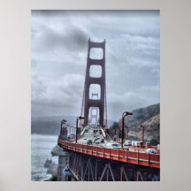 Golden gate bridge surréaliste affiche