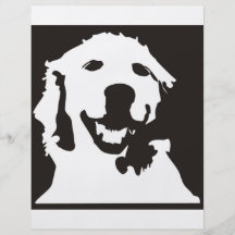 Golden retriever prospectus avec motif